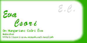 eva csori business card